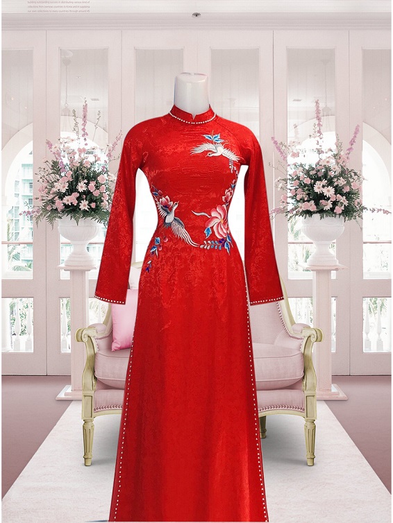 Top 5 mẫu áo dài cô dâu màu đỏ cực xinh và duyên dáng